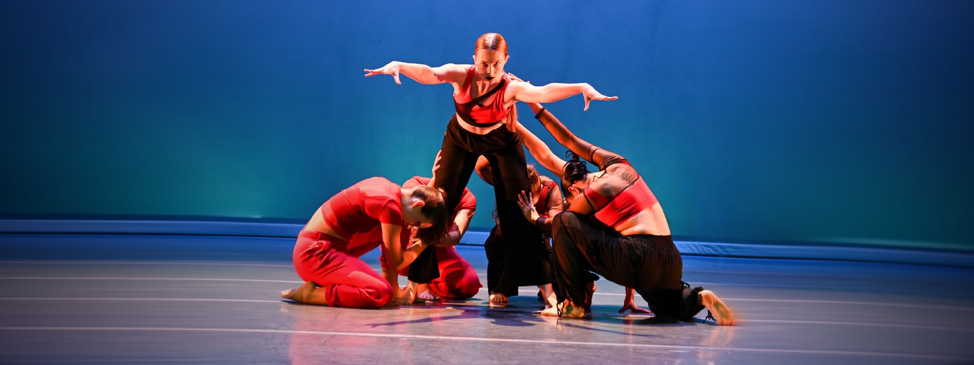 Dancers performing contemporary dance